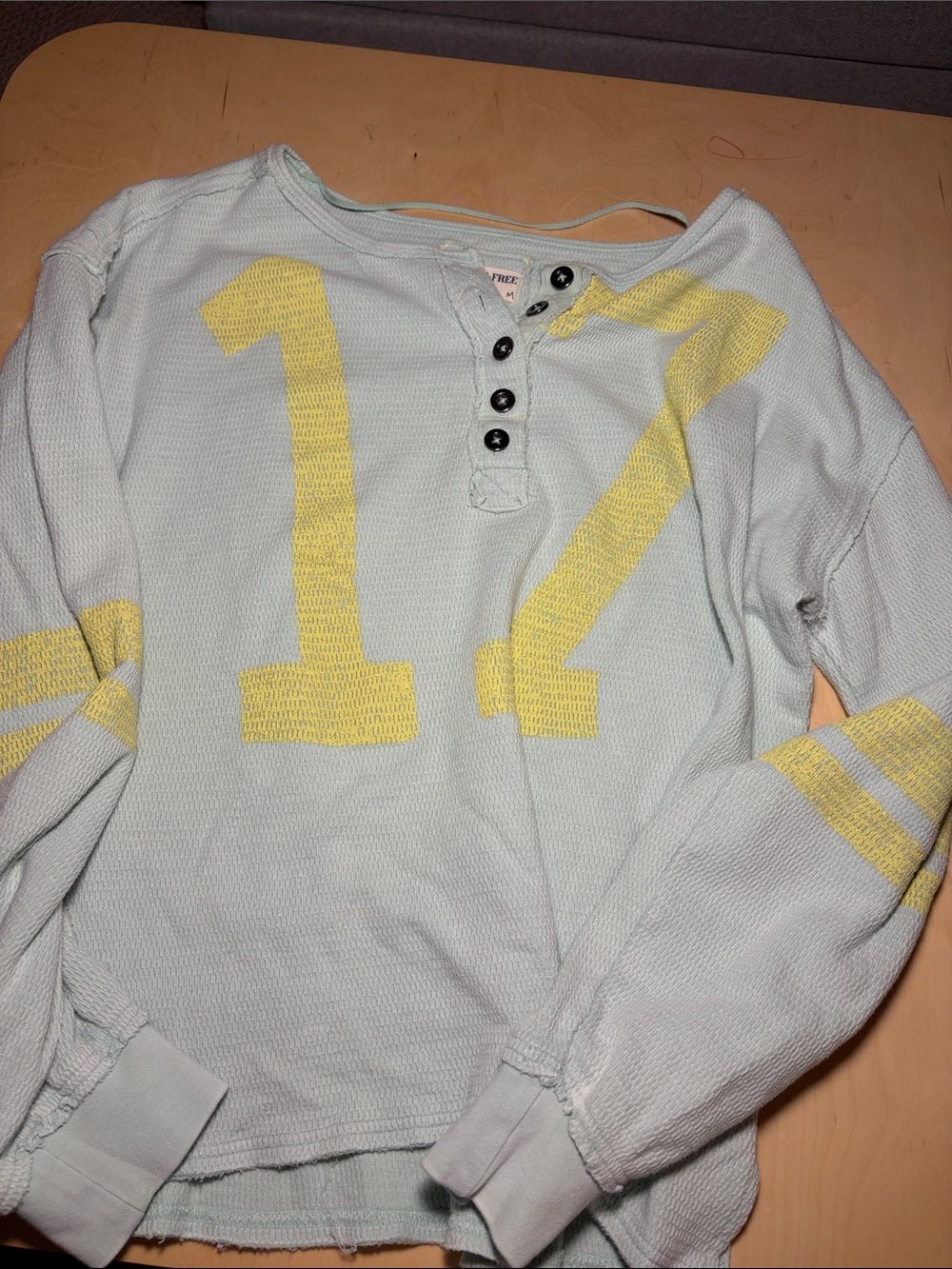 Free People Oversize Henley Top - size medium